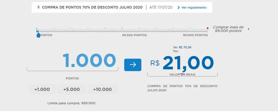 Latam Pass oferece 70% de desconto na compra de milhas