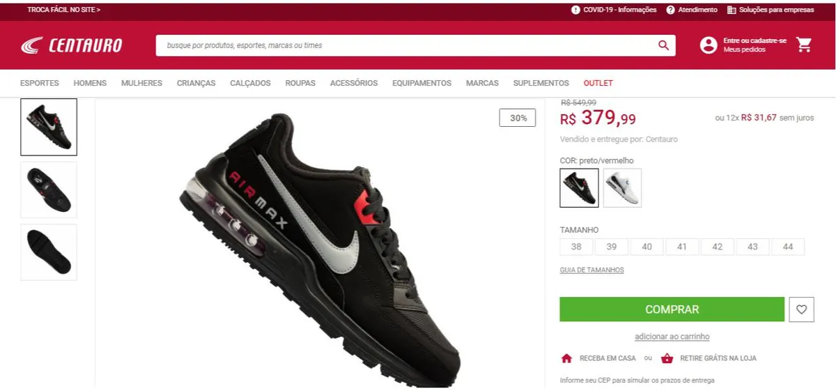 Latam Pass oferece até 16 pontos por real gasto na Centauro